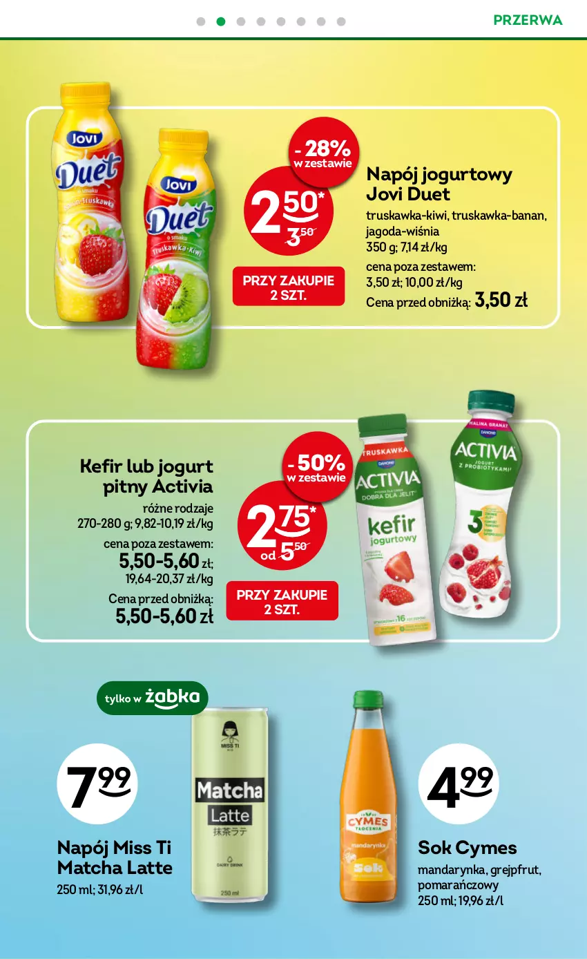 Gazetka promocyjna Żabka - gazetka-promocyjna-39-40-2026 - ważna 23.09 do 06.10.2026 - strona 65 - produkty: Activia, Grejpfrut, Jogurt, Jogurt pitny, Kefir, Kiwi, Napój, Napój jogurtowy, Sok