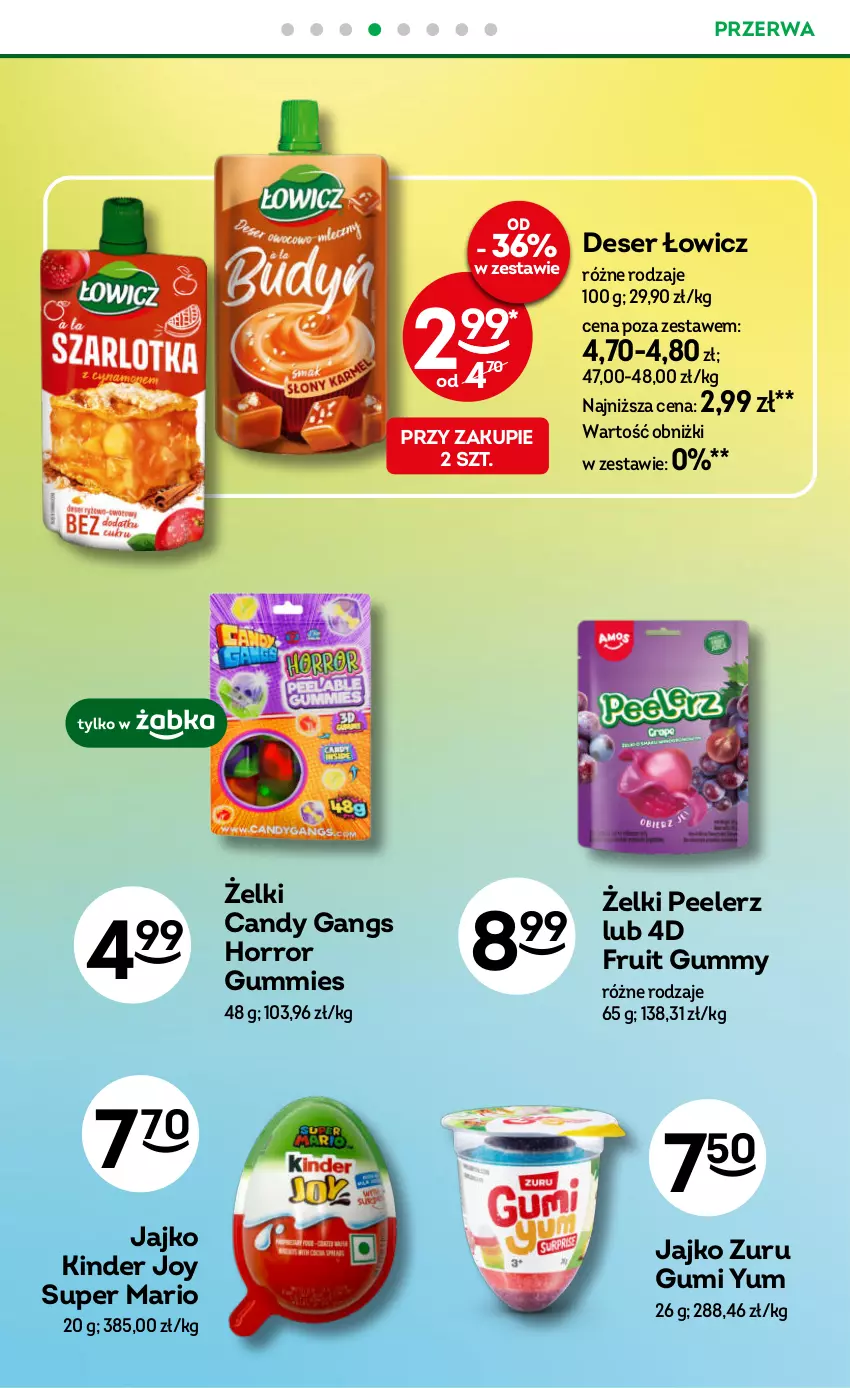 Gazetka promocyjna Żabka - gazetka-promocyjna-39-40-2026 - ważna 23.09 do 06.10.2026 - strona 67 - produkty: Candy, Deser, Kinder, Ser
