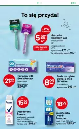 Gazetka promocyjna Żabka - gazetka-promocyjna-39-40-2026 - Gazetka - ważna od 06.10 do 06.10.2026 - strona 80 - produkty: Rexona, Dezodorant, Pasta do zębów, Tampony, Szynka, Maszynka, O.B., Blend-a-Med, Szczoteczka