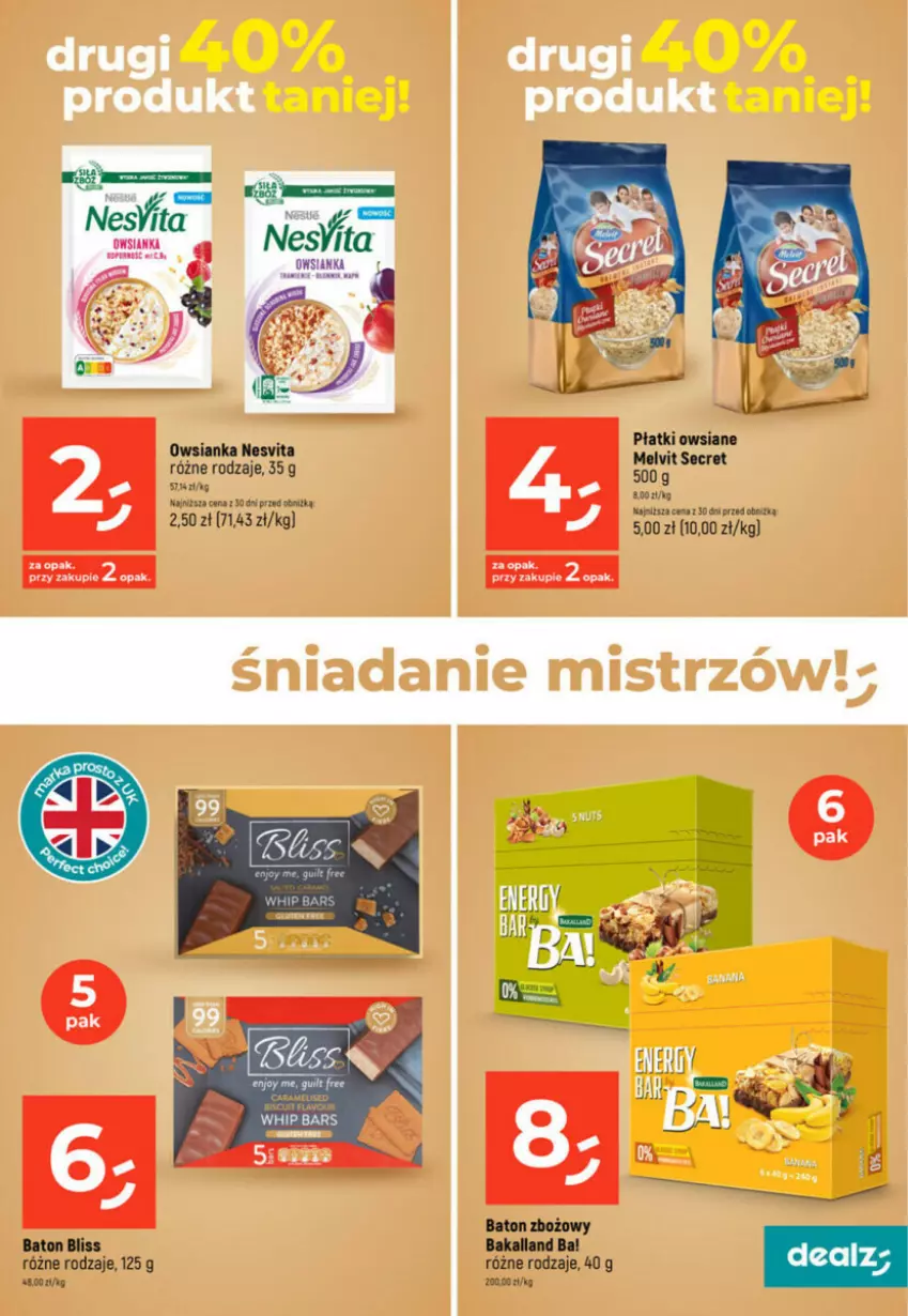 Gazetka promocyjna Dealz - ważna 28.09 do 04.10.2023 - strona 7 - produkty: Ba!, Baton, Owsianka