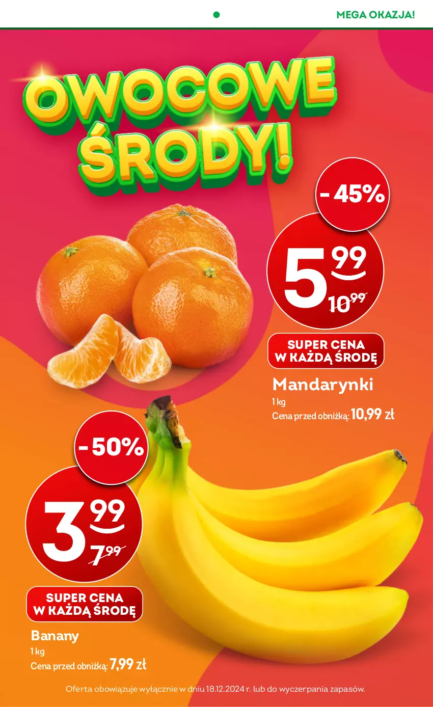 Gazetka promocyjna Żabka - ważna 18.12.2025 do 01.01.2026 - strona 14 - produkty: Banany, Mandarynki