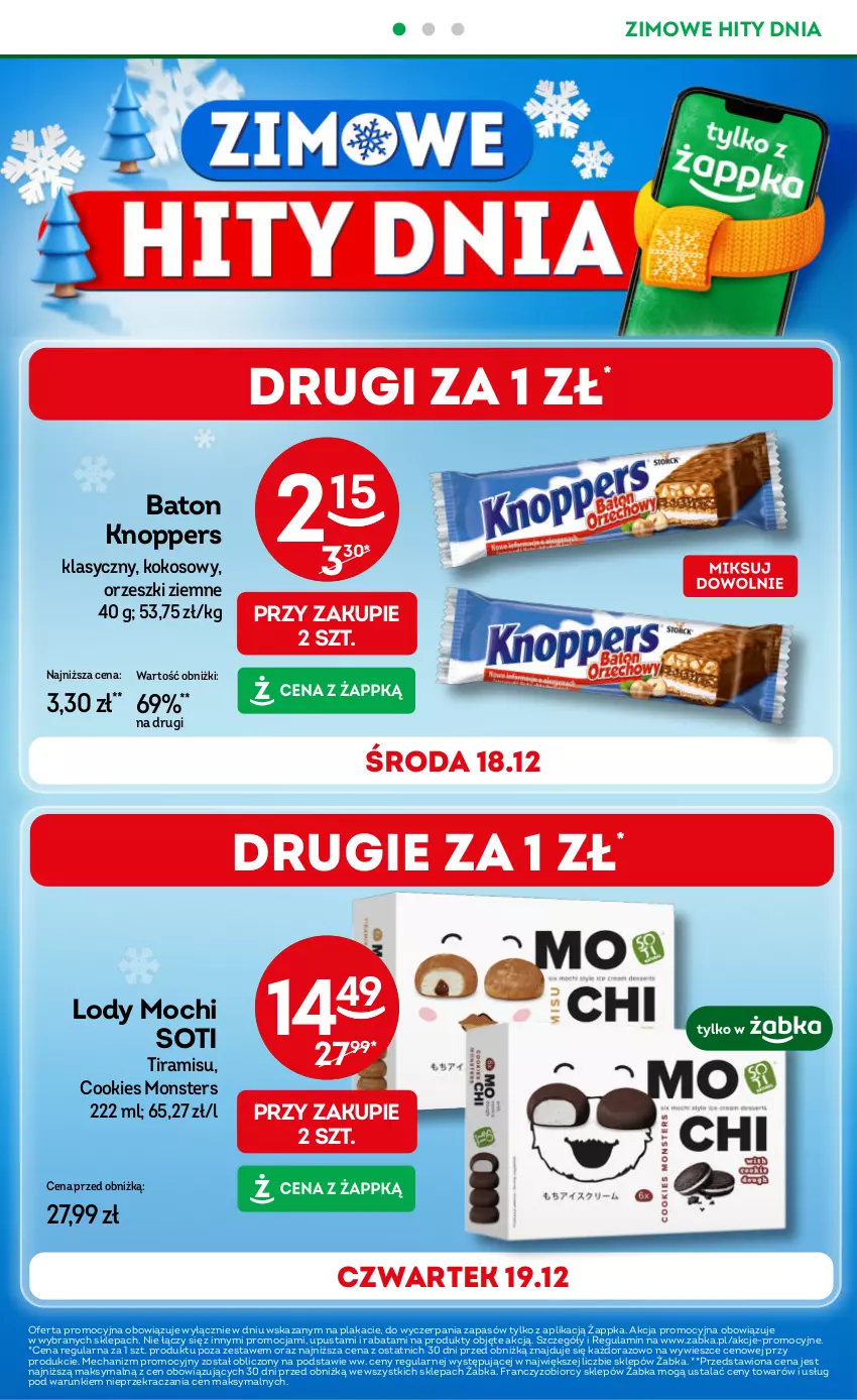 Gazetka promocyjna Żabka - ważna 18.12.2025 do 01.01.2026 - strona 2 - produkty: Baton, Knoppers, Kokos, Lody, Orzeszki, Orzeszki ziemne