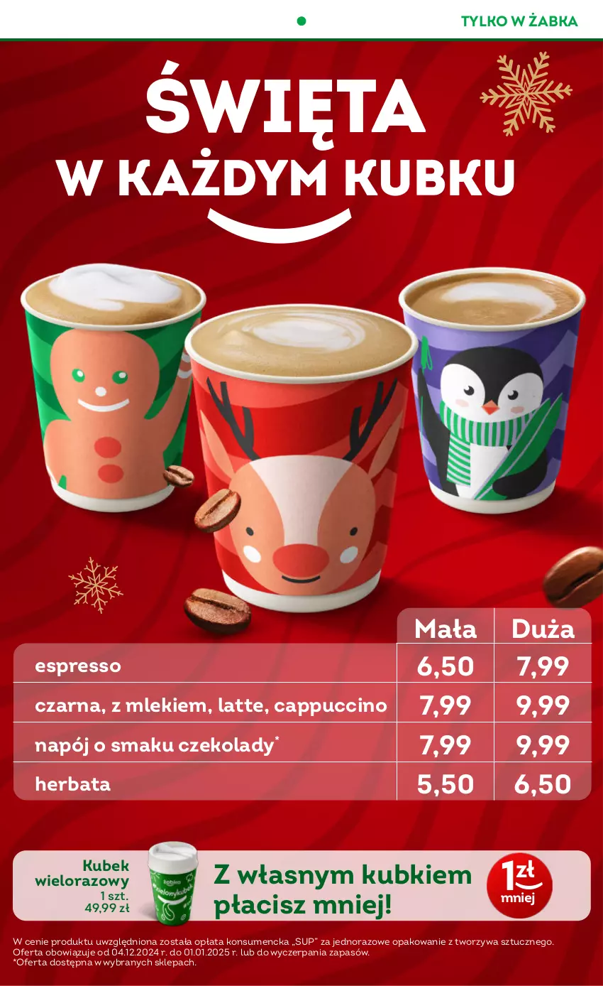 Gazetka promocyjna Żabka - ważna 18.12.2025 do 01.01.2026 - strona 23 - produkty: Cappuccino, Herbata, Kubek, Napój