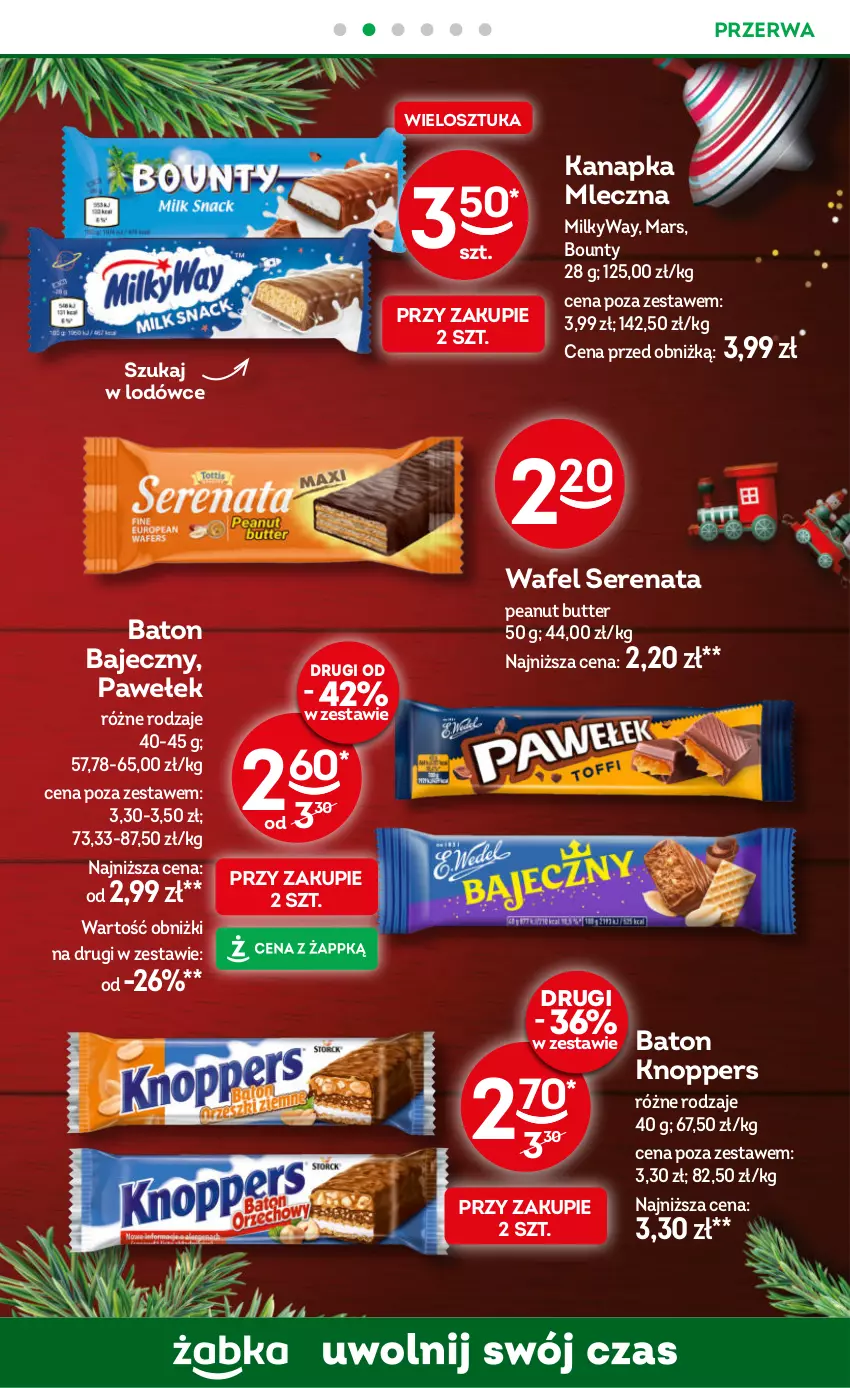 Gazetka promocyjna Żabka - ważna 18.12.2025 do 01.01.2026 - strona 51 - produkty: Baton, Bounty, Knoppers, Mars, Ser