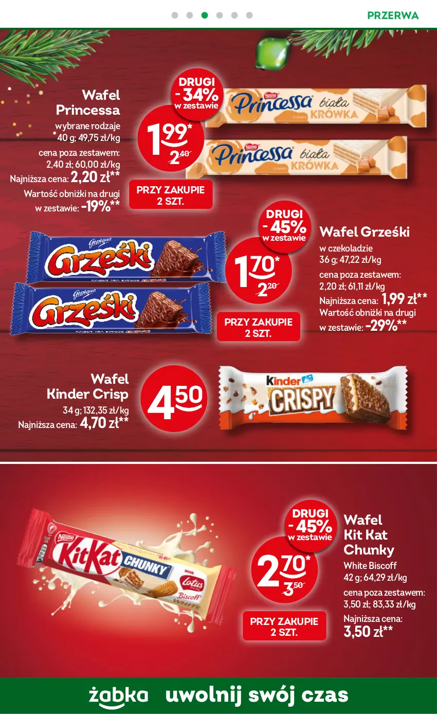 Gazetka promocyjna Żabka - ważna 18.12.2025 do 01.01.2026 - strona 52 - produkty: Grześki, Kinder, Kit Kat, Princessa