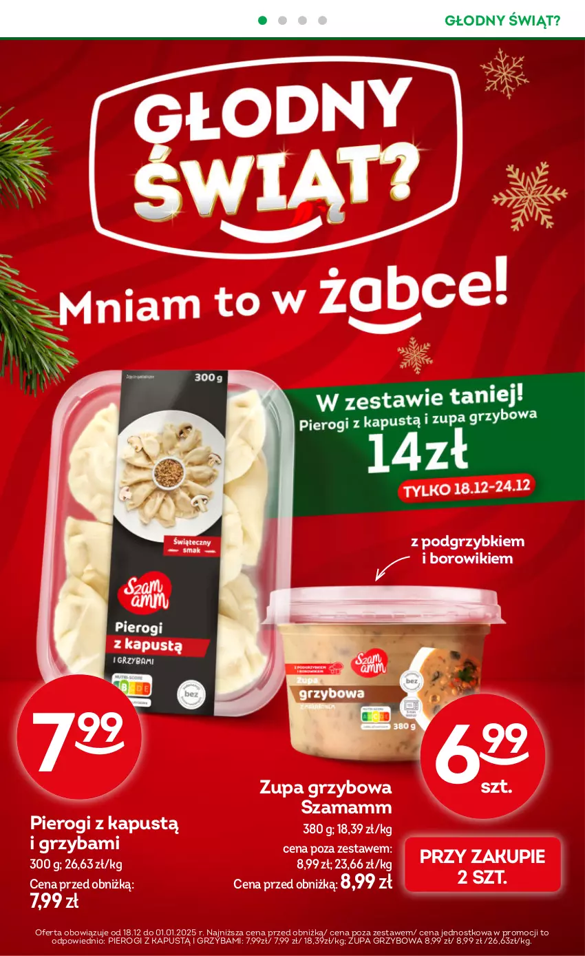 Gazetka promocyjna Żabka - ważna 18.12.2025 do 01.01.2026 - strona 6 - produkty: Borowiki, Kapustą, Pierogi, Podgrzybki, Zupa