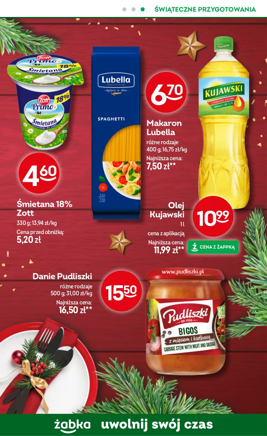 Gazetka promocyjna Żabka - ważna 18.12.2025 do 01.01.2026 - strona 60 - produkty: Bell, Bella, Kujawski, Lubella, Makaron, Olej, Pudliszki, Zott