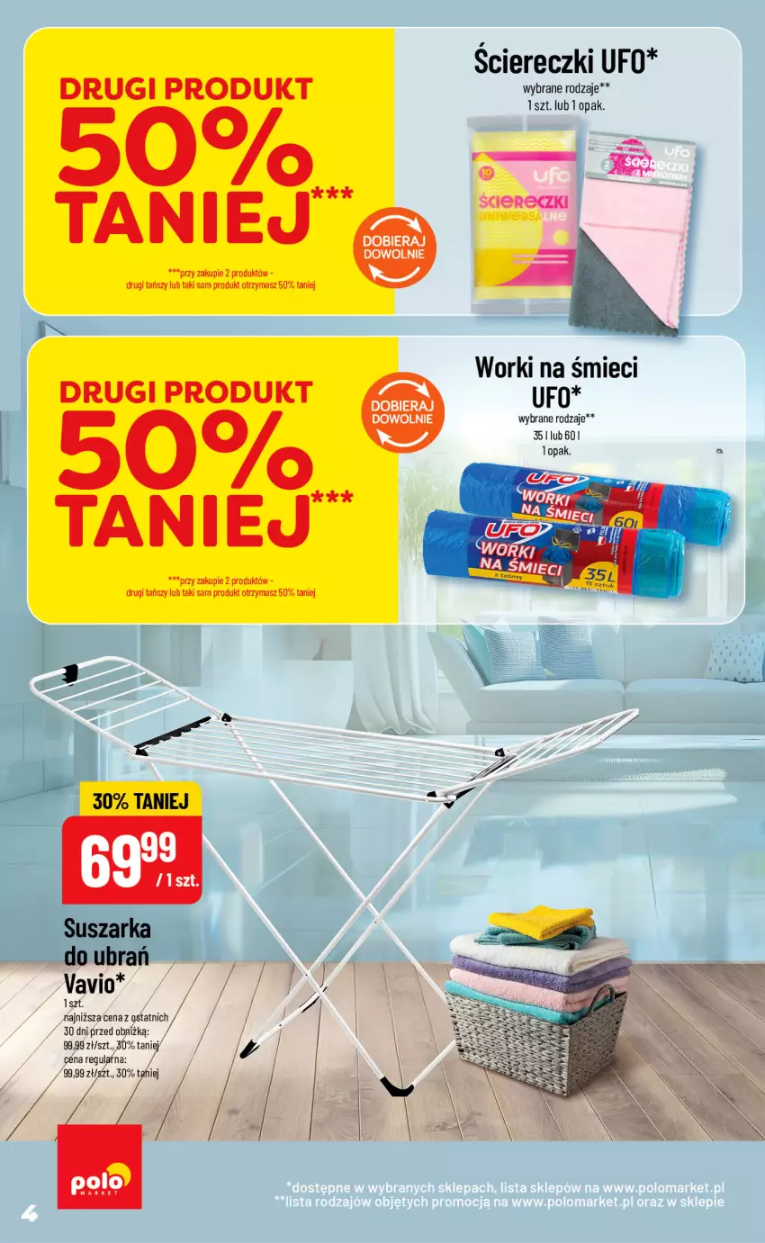 Gazetka promocyjna PoloMarket - Oferta NF od 26.08 - ważna 26.08 do 01.09.2026 - strona 4 - produkty: Suszarka, Suszarka do ubrań, Worki na śmiec, Worki na śmieci