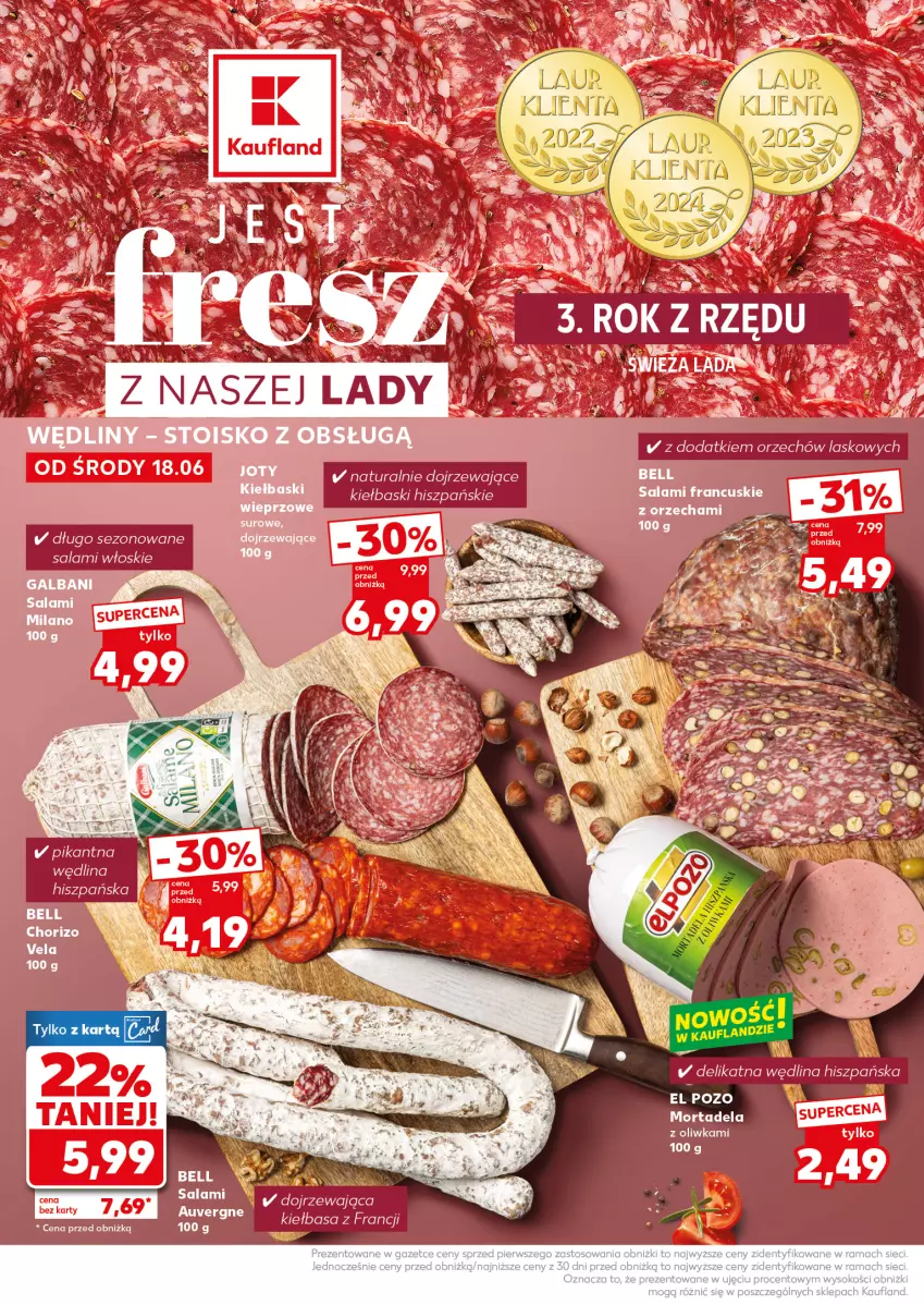 Gazetka promocyjna Kaufland - Mocny Start - ważna 23.06 do 25.06.2025 - strona 14 - produkty: Kiełbasa, Laur, Rama, Salami, Sok, Wędlina