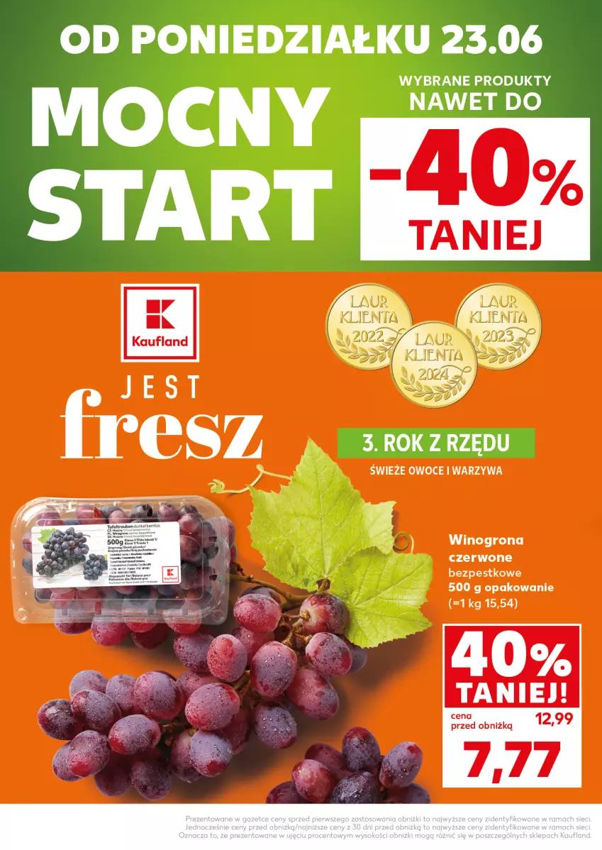 Gazetka promocyjna Kaufland - Mocny Start - ważna 23.06 do 25.06.2025 - strona 2 - produkty: Owoce, Warzywa, Wino, Winogrona