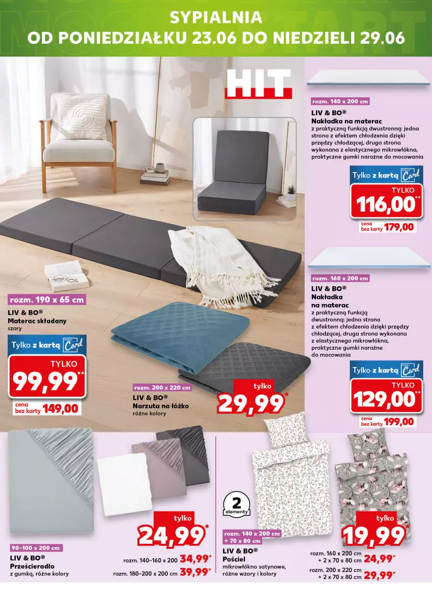 Gazetka promocyjna Kaufland - Mocny Start - ważna 23.06 do 25.06.2025 - strona 20 - produkty: Materac, Materac składany, Narzuta, Pościel, Prześcieradło, Tera