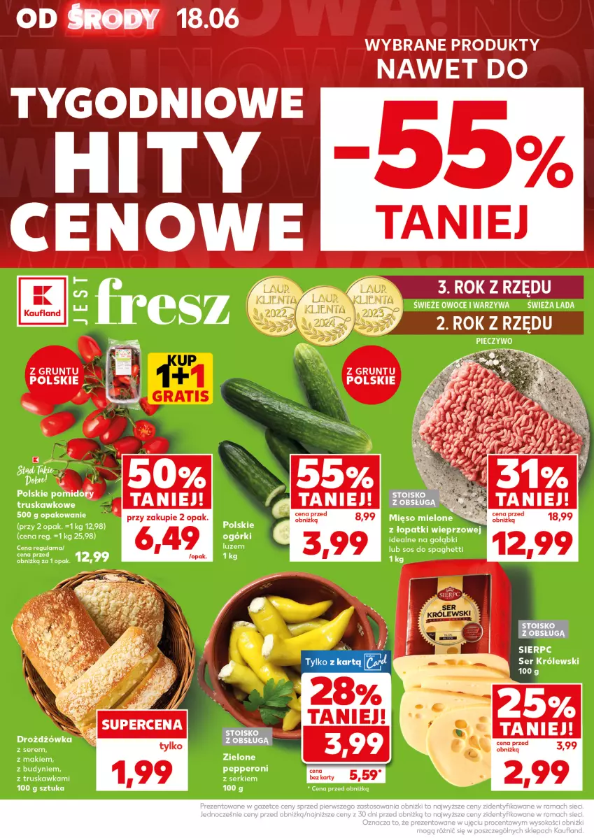 Gazetka promocyjna Kaufland - Mocny Start - ważna 23.06 do 25.06.2025 - strona 8 - produkty: Fa, Grunt, Królewski, Owoce, Piec, Pieczywo, Ser, Sos, Spaghetti, Warzywa