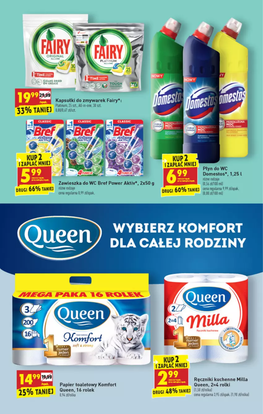 Gazetka promocyjna Biedronka - W tym tygodniu PN - ważna 19.04 do 25.04.2021 - strona 51 - produkty: Bref, Domestos, Fa, Fairy, Gala, Papier, Papier toaletowy, Płyn do wc, Ręcznik, Zawieszka do wc