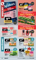 Gazetka promocyjna Netto - Od Czwartku - Gazetka - ważna od 25.01 do 25.01.2026 - strona 8 - produkty: Kurczak, Pierogi, Kalafior, Mięso mielone, Krakus, Gra, Zupa, Parówki, Szynka, Kapustą, Mięso, Szpinak, Hortex