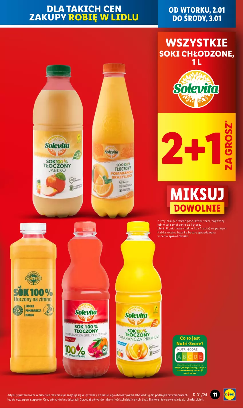 Gazetka promocyjna Lidl - GAZETKA - ważna 02.01 do 03.01.2024 - strona 11 - produkty: Olej, Sok, Wazon