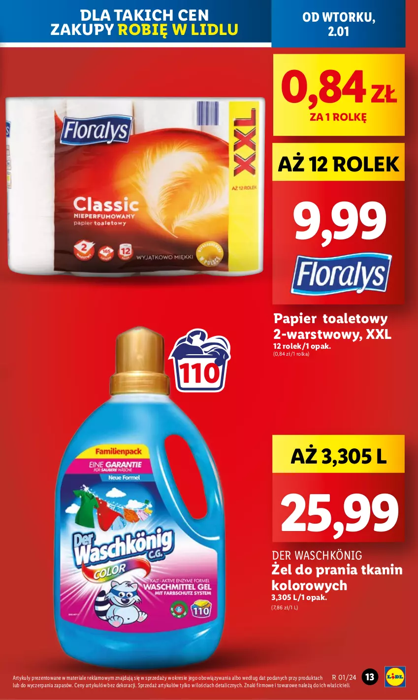 Gazetka promocyjna Lidl - GAZETKA - ważna 02.01 do 03.01.2024 - strona 13 - produkty: König, Papier, Papier toaletowy