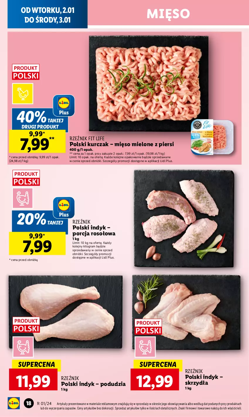 Gazetka promocyjna Lidl - GAZETKA - ważna 02.01 do 03.01.2024 - strona 18 - produkty: Gra, Kurczak, Mięso, Mięso mielone, Olej, Por