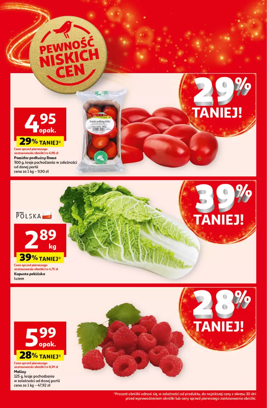 Gazetka promocyjna Auchan - Pewność Niskich Cen Supermarket - ważna 21.11 do 27.11.2024 - strona 4 - produkty: Maliny