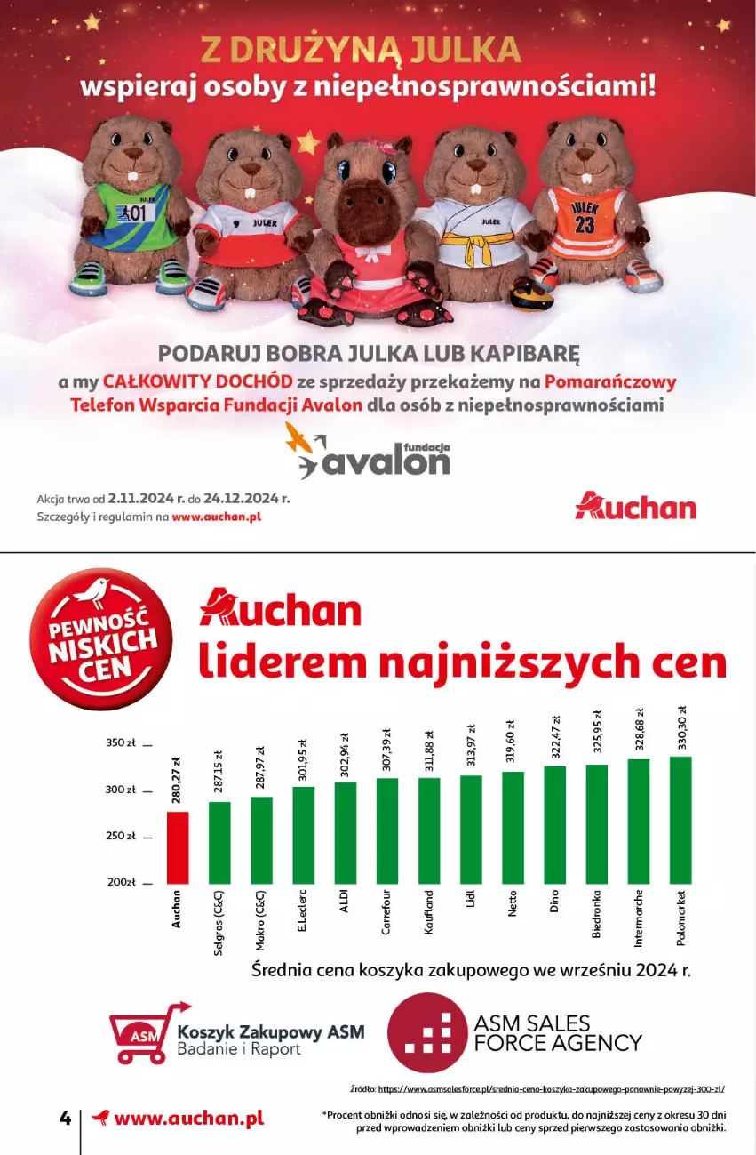 Gazetka promocyjna Auchan - Pewność Niskich Cen Supermarket - ważna 21.11 do 27.11.2024 - strona 6 - produkty: Kosz, Por