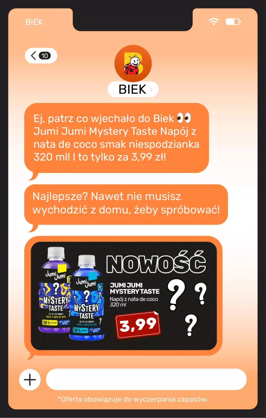 Gazetka promocyjna Biedronka - BIEK - ważna 21.08 do 28.08.2026 - strona 20 - produkty: Napój, Sok