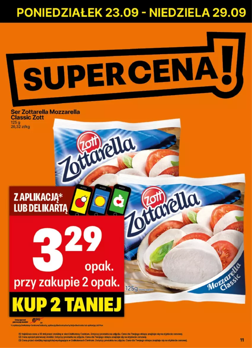 Gazetka promocyjna Delikatesy Centrum - NOWA GAZETKA Delikatesy Centrum od 23 września! 23-29.09.2024 - ważna 23.09 do 29.09.2024 - strona 11 - produkty: Mozzarella, Orka, Rum, Ser, Zott, Zottarella