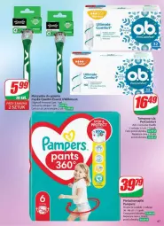 Gazetka promocyjna Dino - Gazetka - ważna od 08.04 do 08.04.2025 - strona 64 - produkty: Top, Pampers, Majtki, Tampony, Szynka, Maszynka, Pieluchomajtki, Maszynka do golenia, O.B.