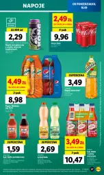 Gazetka promocyjna Lidl - GAZETKA - Gazetka - ważna od 20.09 do 20.09.2023 - strona 35 - produkty: Dawtona, Sok, 7up, Napój energetyczny, Lemoniada, Tropical, Mirinda, Coca-Cola, Napoje, Pepsi, Sok jabłkowy, Tymbark, Mango, Napój, Mięta, Nektar, Hortex