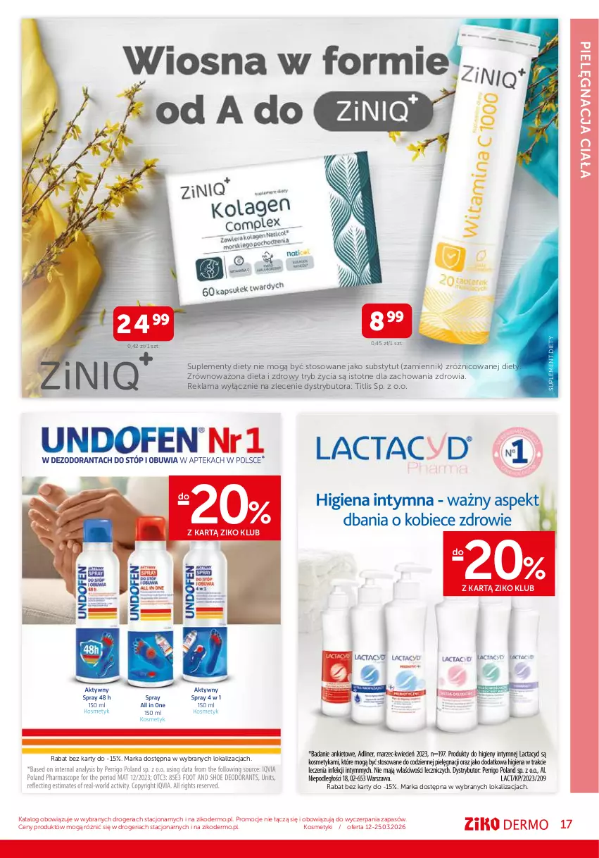 Gazetka promocyjna Ziko - Gazetka Ziko Dermo - ważna 12.03 do 25.03.2026 - strona 17 - produkty: Suplement diety