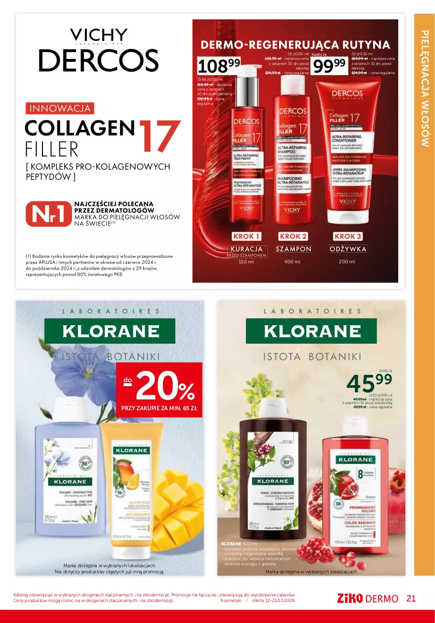 Gazetka promocyjna Ziko - Gazetka Ziko Dermo - ważna 12.03 do 25.03.2026 - strona 21 - produkty: Fa, Gra, Granat, Klorane, Pielęgnacja włosów, Szampon