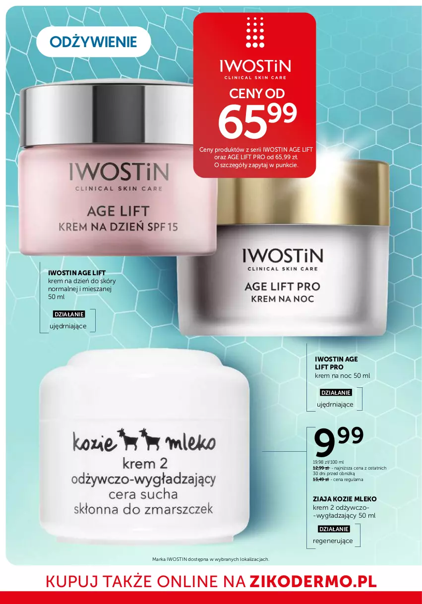 Gazetka promocyjna Ziko - Gazetka Ziko Dermo - ważna 12.03 do 25.03.2026 - strona 6 - produkty: Iwostin, Krem na dzień, Krem na noc, Mleko, Ser, Ziaja