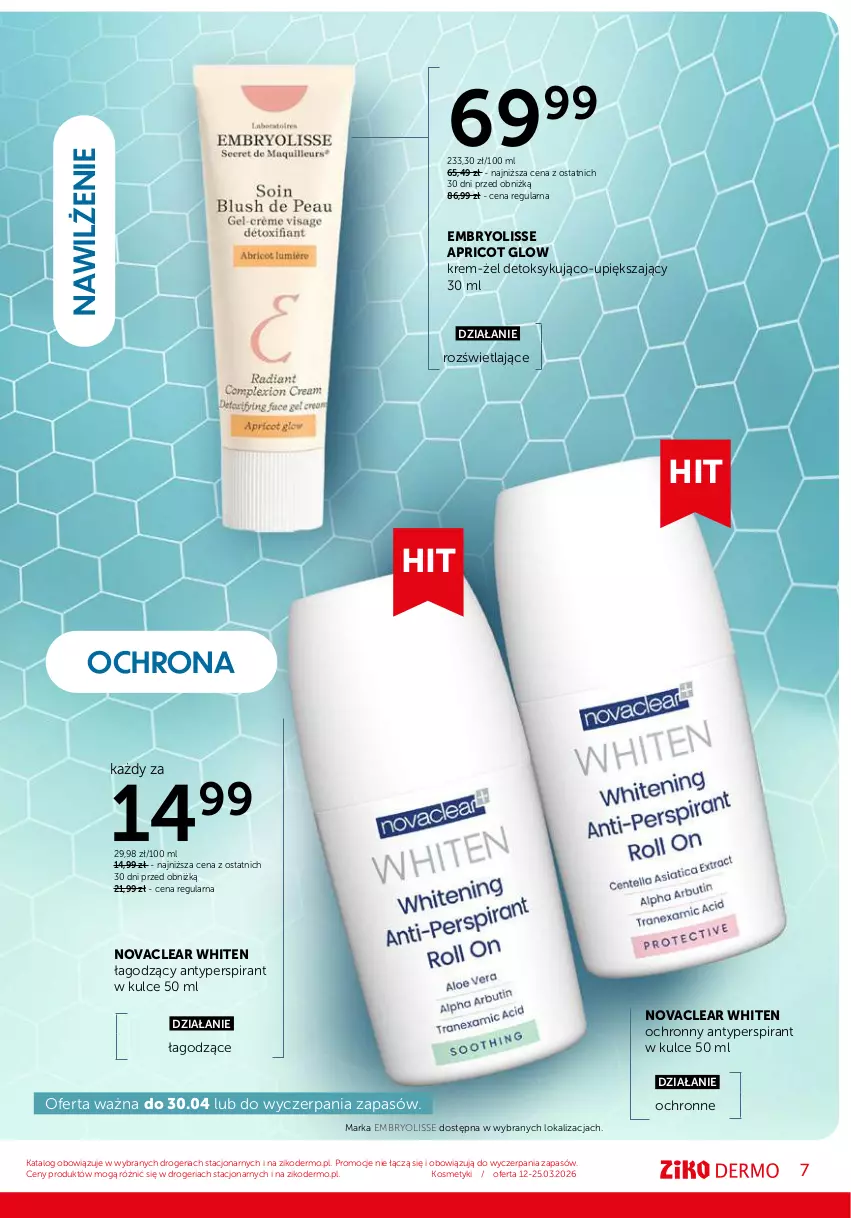Gazetka promocyjna Ziko - Gazetka Ziko Dermo - ważna 12.03 do 25.03.2026 - strona 7 - produkty: Antyperspirant, Embryolisse