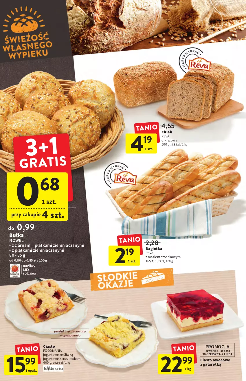 Gazetka promocyjna Intermarche - ważna 30.06 do 06.07.2022 - strona 22 - produkty: Bagietka, Bułka, Chleb, Gala, Jogurt