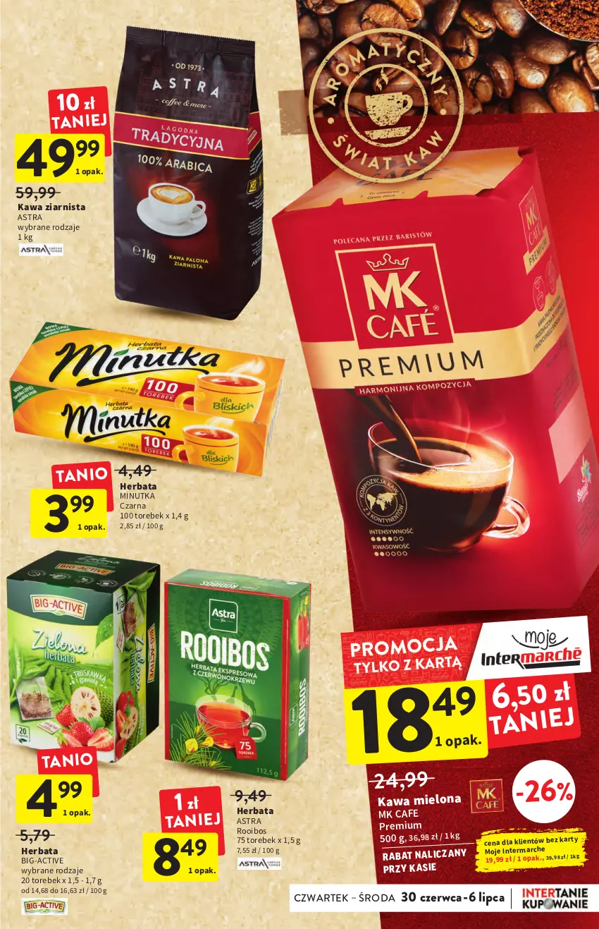 Gazetka promocyjna Intermarche - ważna 30.06 do 06.07.2022 - strona 23 - produkty: Herbata, Kawa, Kawa mielona, Kawa ziarnista