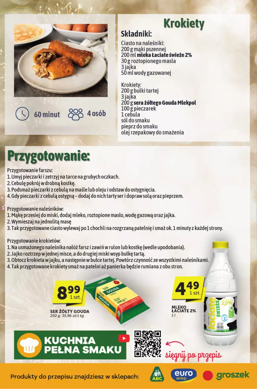 Gazetka promocyjna ABC - ważna 28.12.2024 do 07.01.2025 - strona 2 - produkty: Cebula, Fa, Gouda, Krokiety, Kuchnia, Masło, Mleko, Naleśniki, Nuty, Olej, Olej rzepakowy, Piec, Pieprz, Rum, Ser, Sól, Top