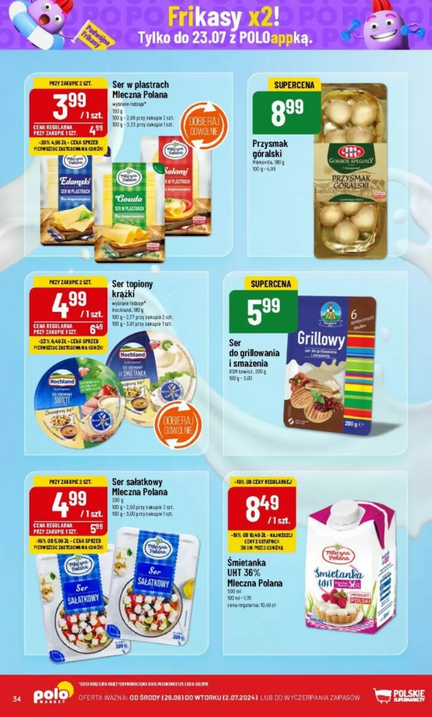 Gazetka promocyjna PoloMarket - ważna 26.06 do 02.07.2024 - strona 28 - produkty: Fa, Grill, Hochland, LANA, Ser, Ser topiony, Top