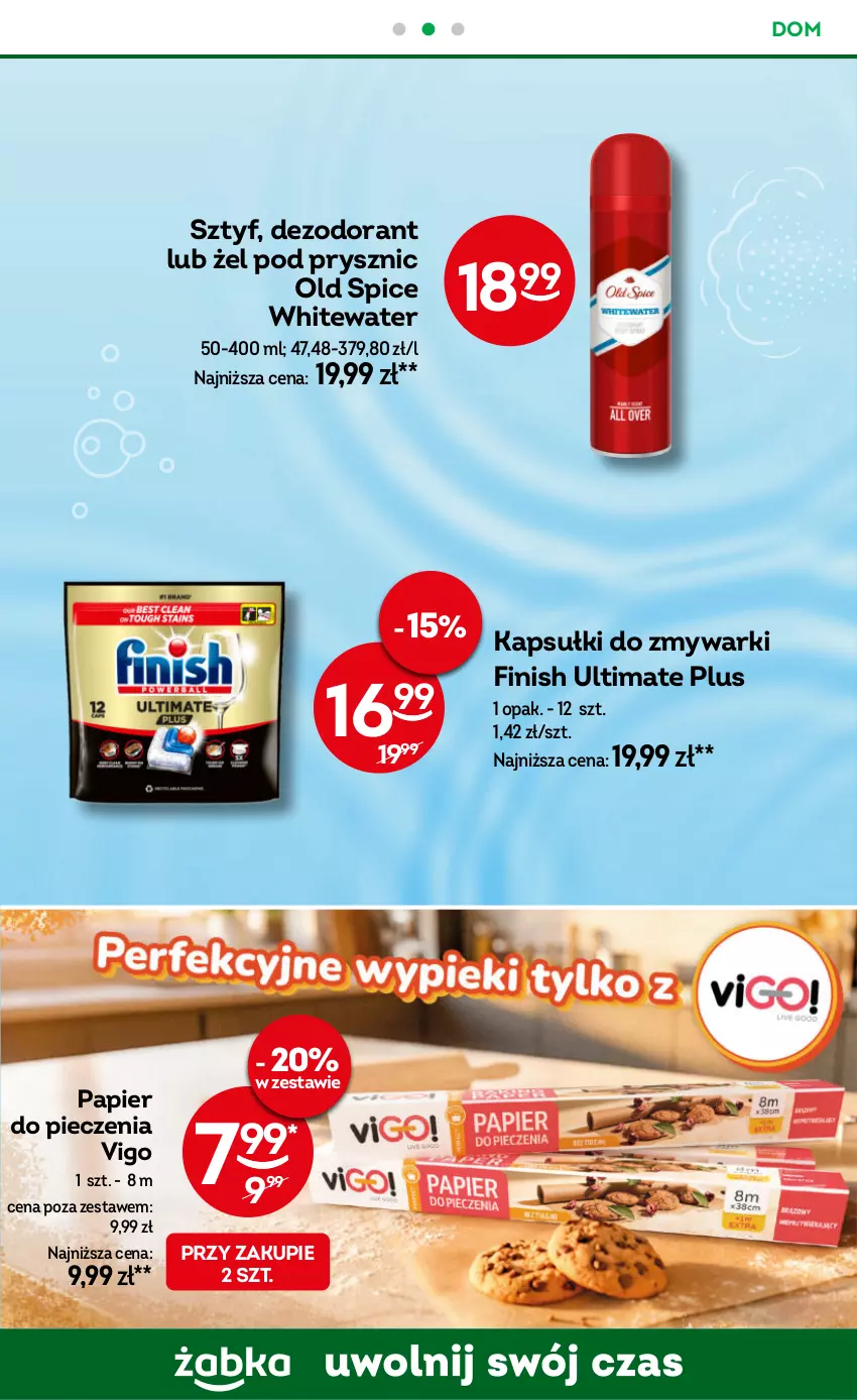 Gazetka promocyjna Żabka - gazetka-promocyjna-41-42-2026 - ważna 07.10 do 20.10.2026 - strona 77 - produkty: Dezodorant, Finish, Old Spice, Papier, Papier do pieczenia, Piec, Zmywarki