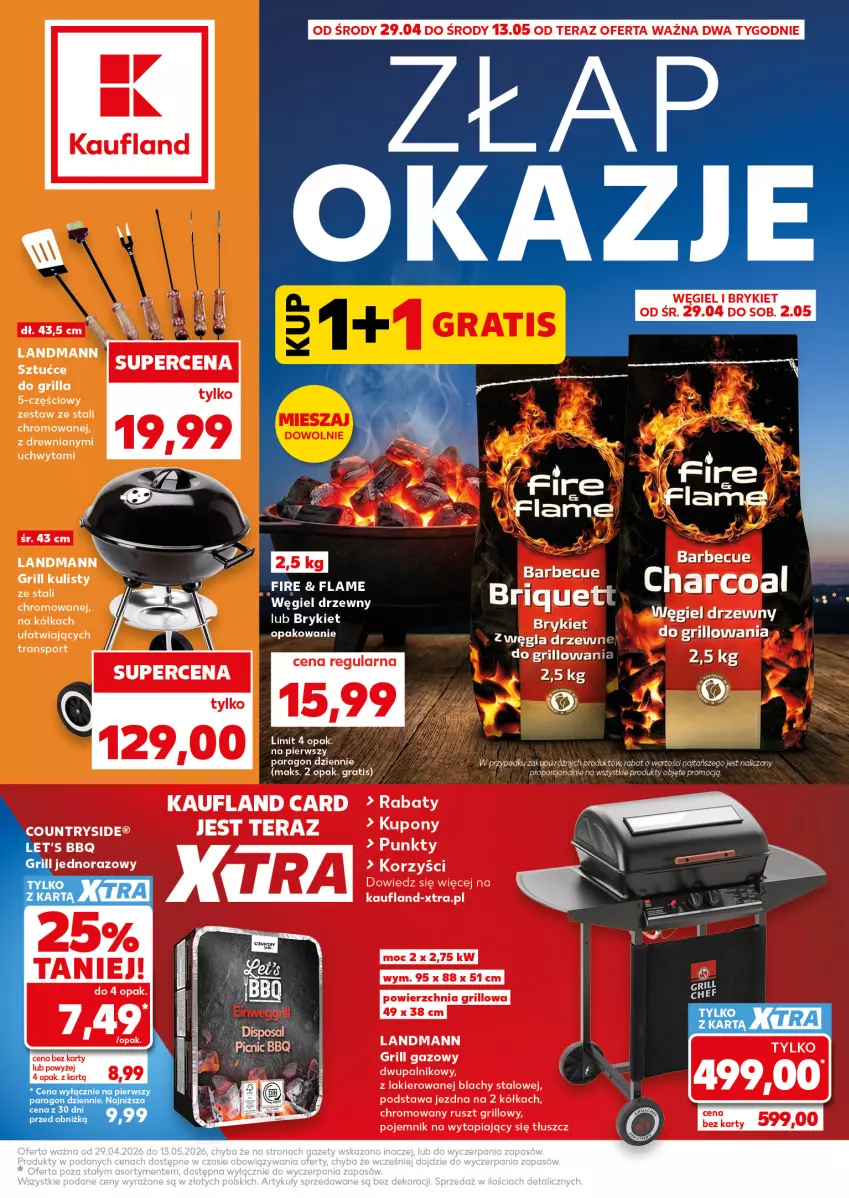 Gazetka promocyjna Kaufland - Kaufland - ważna 29.04 do 13.05.2026 - strona 1 - produkty: Gra, Grill, Grill gazowy, Pojemnik, Tera