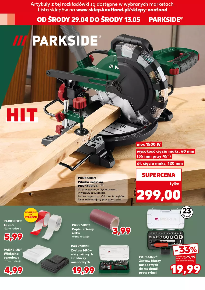 Gazetka promocyjna Kaufland - Kaufland - ważna 29.04 do 13.05.2026 - strona 10 - produkty: Parkside, Pilarka ukosowa, Wkręt