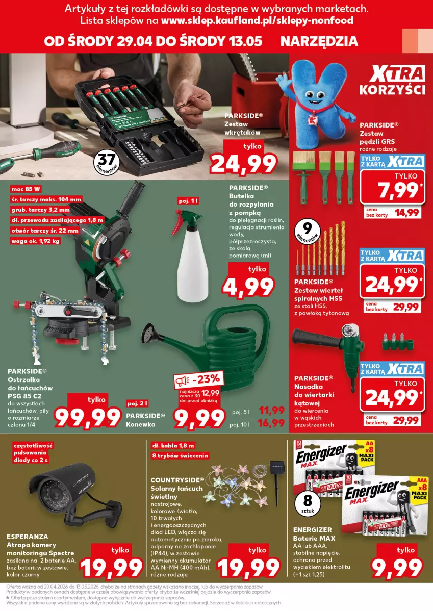 Gazetka promocyjna Kaufland - Kaufland - ważna 29.04 do 13.05.2026 - strona 11 - produkty: Akumulator, Fa, Kamery, Konewka, LANA, LEGO, Monitor, Parkside, Silan, Tytan, Waga, Zestaw pędzli, Zestaw wierteł