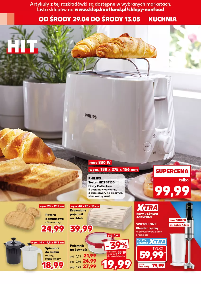 Gazetka promocyjna Kaufland - Kaufland - ważna 29.04 do 13.05.2026 - strona 16 - produkty: Chleb, Philips, Piec, Pieczywo, Pojemnik, Tera, Toster