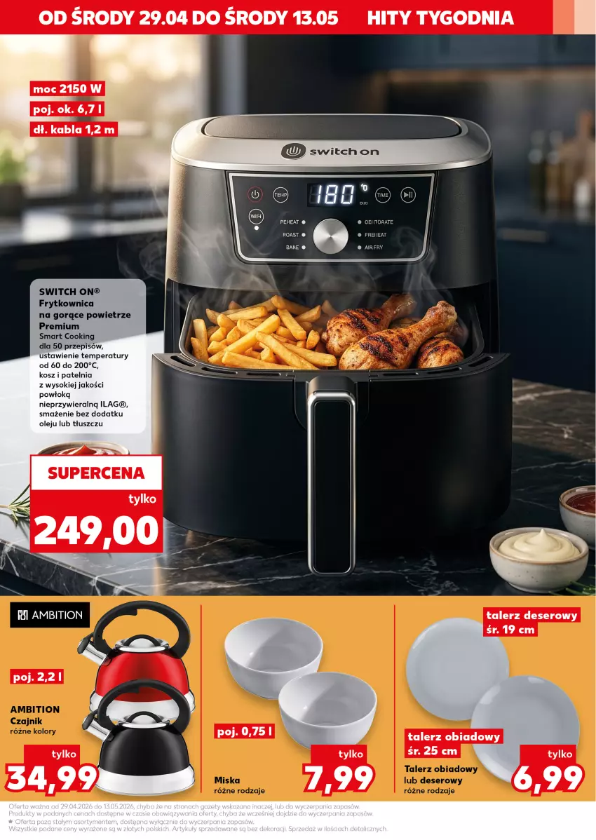 Gazetka promocyjna Kaufland - Kaufland - ważna 29.04 do 13.05.2026 - strona 3 - produkty: Deser, Kosz, Olej, Patelnia, Ser, Sok, Talerz, Talerz deserowy