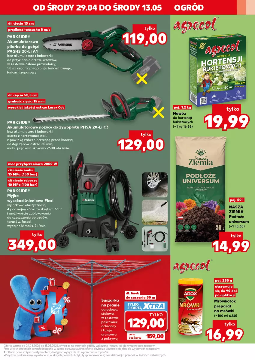 Gazetka promocyjna Kaufland - Kaufland - ważna 29.04 do 13.05.2026 - strona 9 - produkty: Akumulator, Fa, Grunt, Koc, Noż, Nożyce, Ogród, Olej, Parkside, Pojazd, Ser, Sok, Suszarka