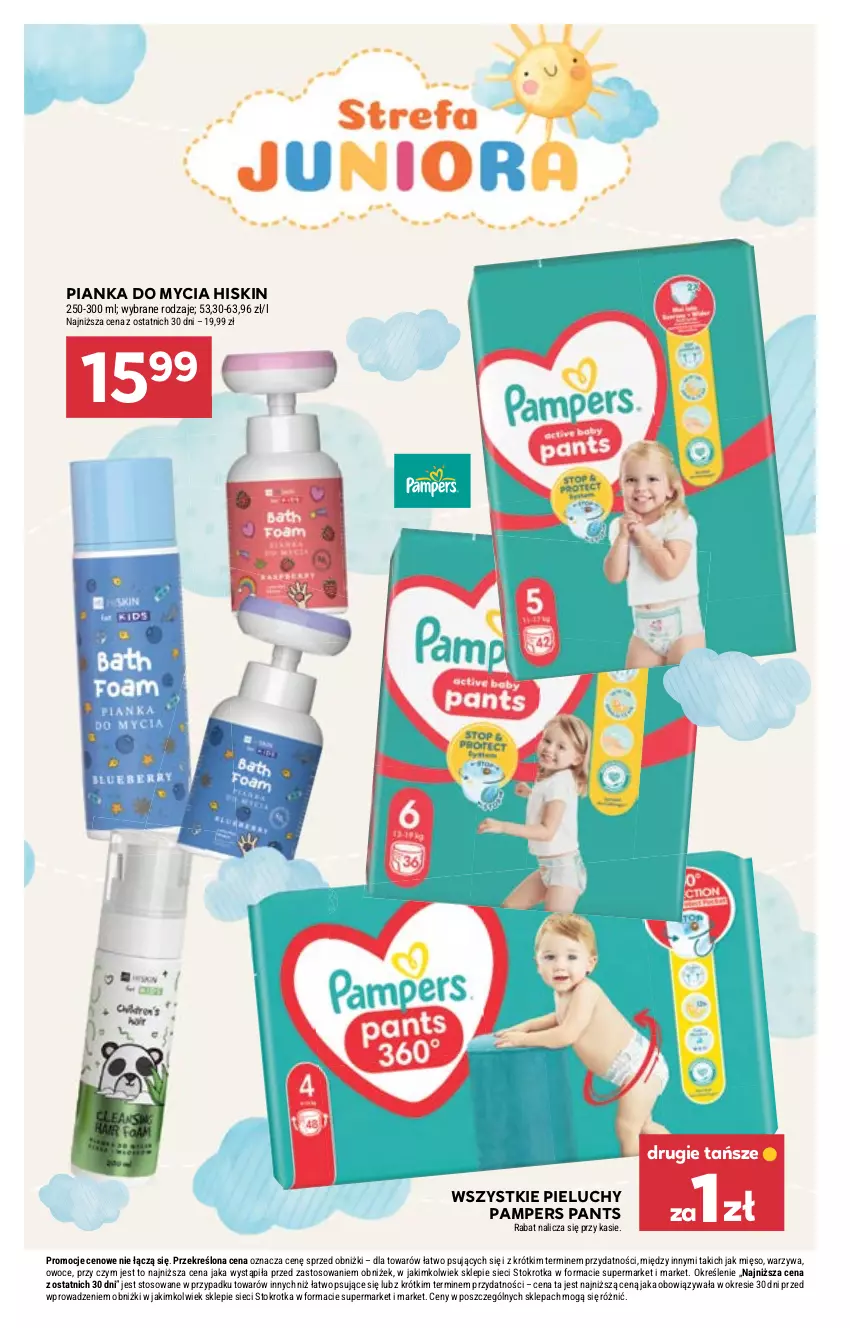Gazetka promocyjna Stokrotka - Market - ważna 04.09 do 10.09.2025 - strona 23 - produkty: Mięso, Owoce, Pampers, Pieluchy, Warzywa