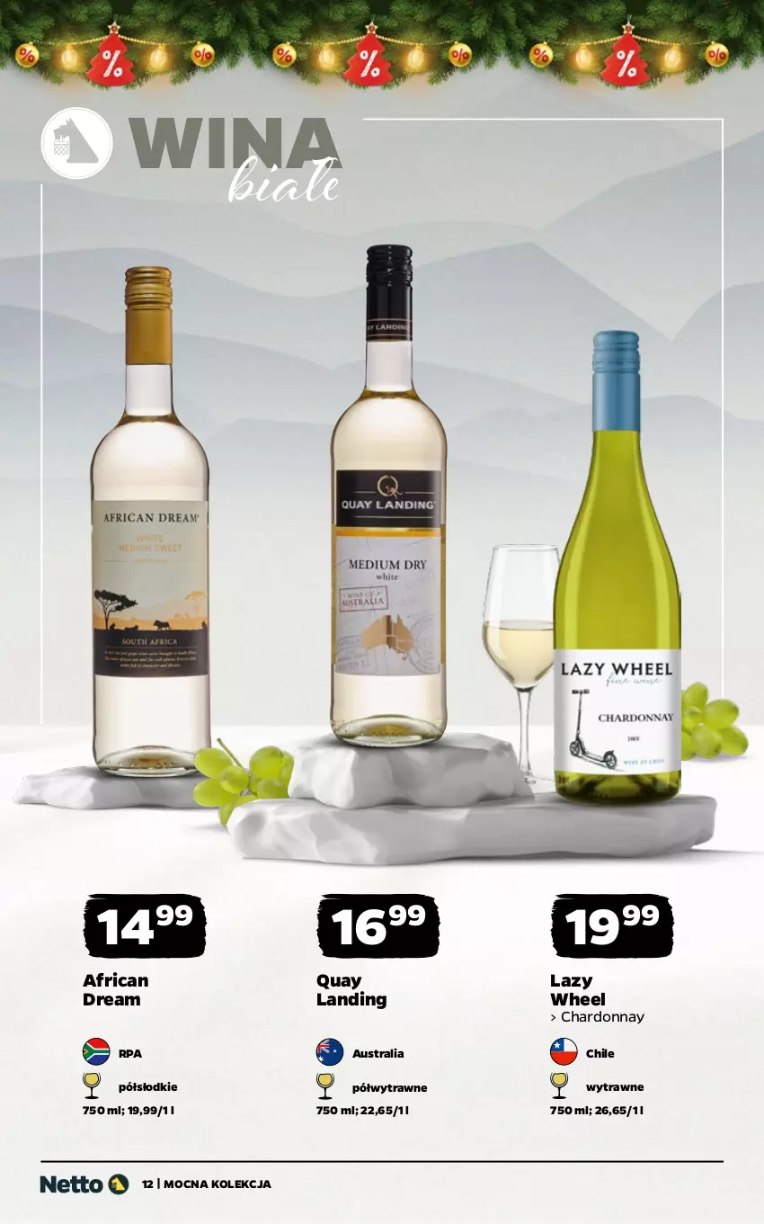 Gazetka promocyjna Netto - Alkohole - Wina - ważna 08.12 do 21.12.2025 - strona 12 - produkty: Chardonnay
