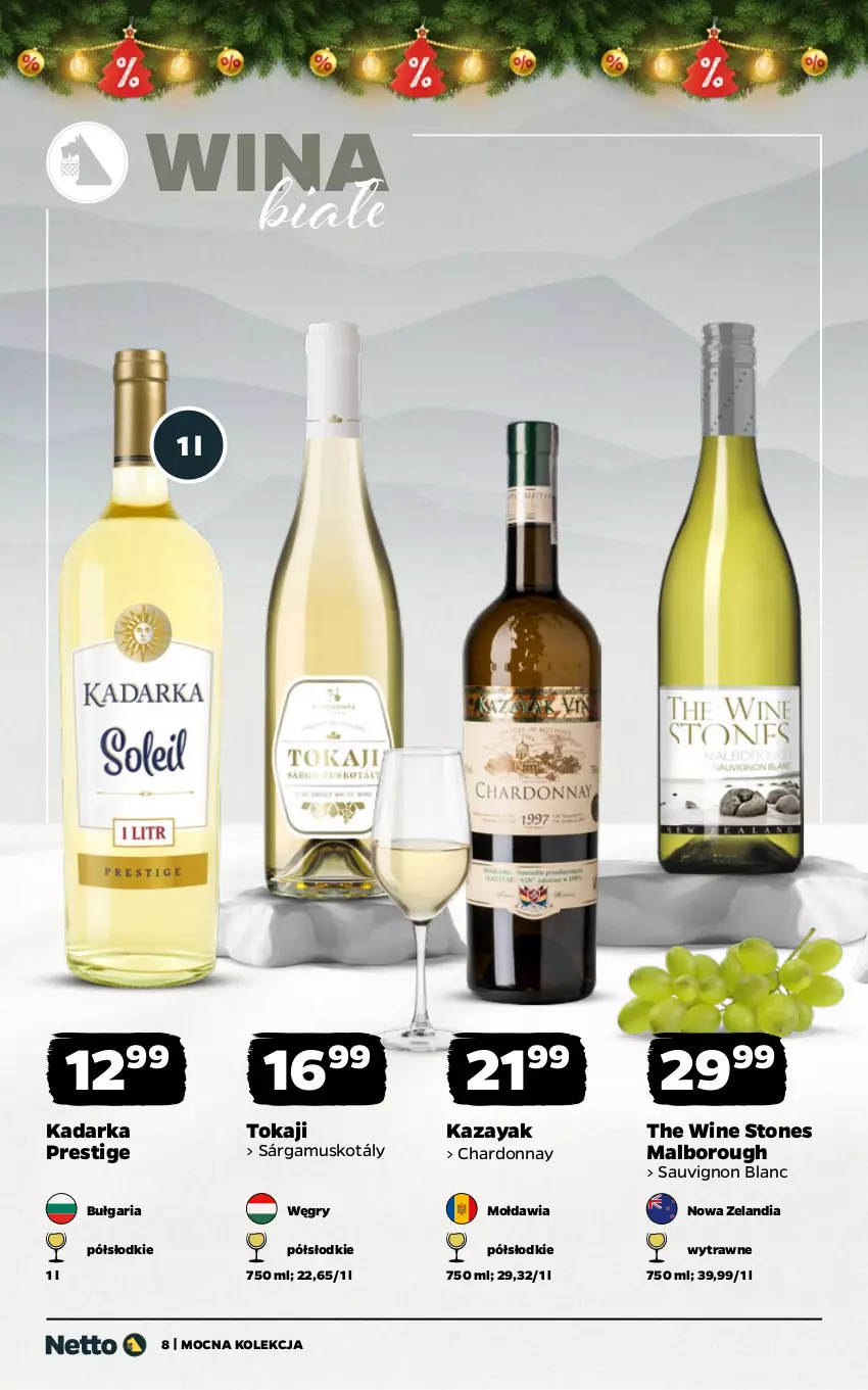 Gazetka promocyjna Netto - Alkohole - Wina - ważna 08.12 do 21.12.2025 - strona 8 - produkty: Chardonnay, Gry, Mus, Sauvignon Blanc, Tokaji