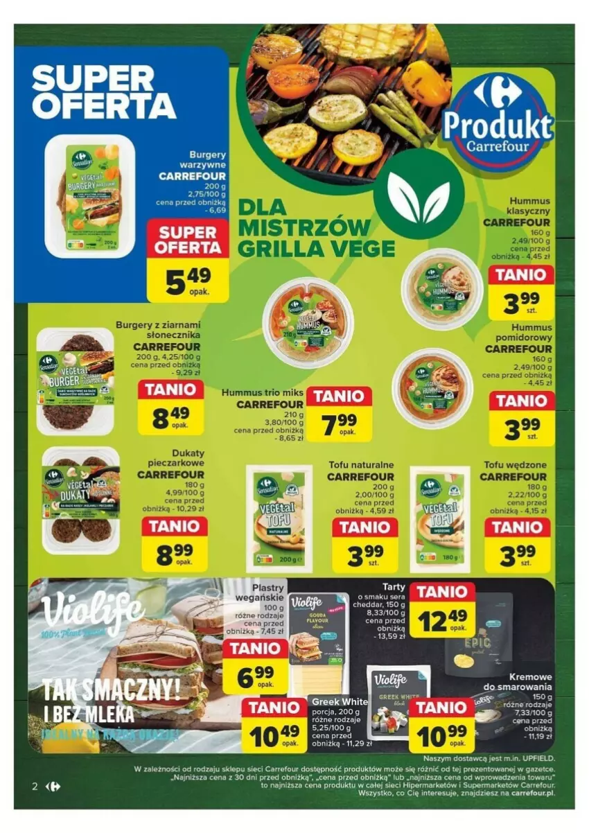 Gazetka promocyjna Carrefour - ważna 13.08 do 17.08.2024 - strona 2 - produkty: Fa, Hummus, Mus, Por, Ser, Vegeta