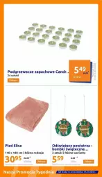 Gazetka promocyjna Action - Gazetka - ważna od 19.12 do 19.12.2023 - strona 21 - produkty: Pled, Podgrzewacze, Bombki, Odświeżacz powietrza