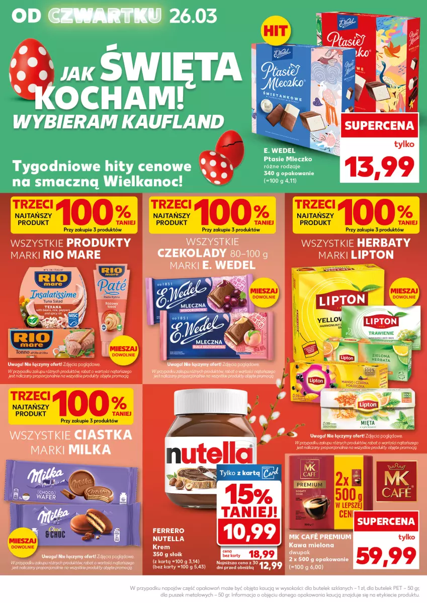 Gazetka promocyjna Kaufland - Mocny Start - ważna 30.03 do 31.03.2026 - strona 10 - produkty: Ciastka, E. Wedel, Ferrero, Kawa, Kawa mielona, Koc, Lipton, Milka, Mleczko, Nutella, Ptasie mleczko, Waga