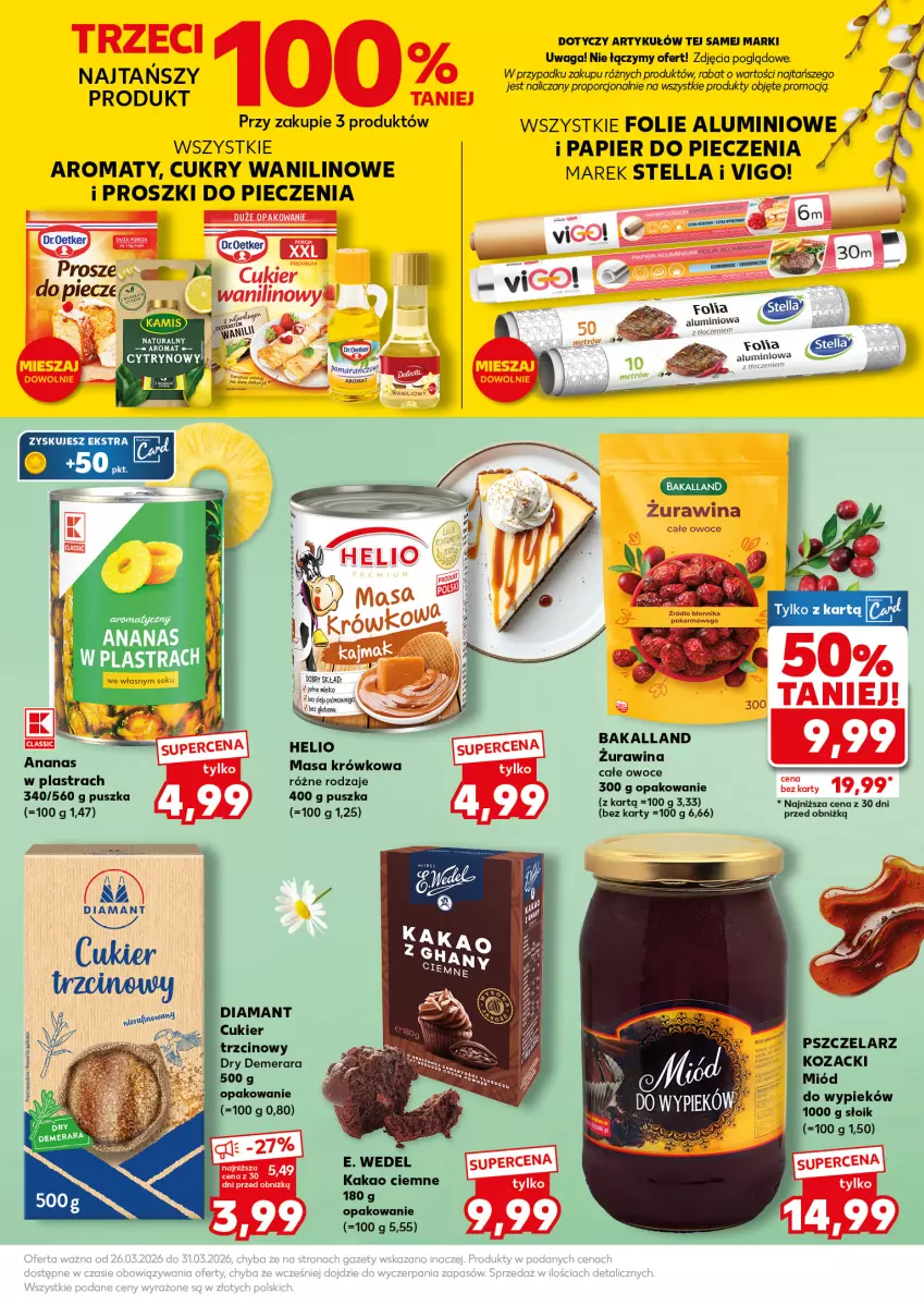 Gazetka promocyjna Kaufland - Mocny Start - ważna 30.03 do 31.03.2026 - strona 13 - produkty: Ananas, Bakalland, E. Wedel, Helio, Kakao, Masa krówkowa, Owoce, Papier, Papier do pieczenia, Piec, Waga