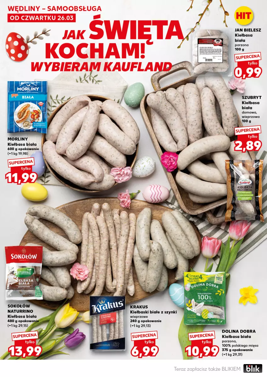 Gazetka promocyjna Kaufland - Mocny Start - ważna 30.03 do 31.03.2026 - strona 24 - produkty: Kiełbasa, Kiełbasa biała, Kiełbaski białe, Morliny, Sok, Sokołów, Szubryt